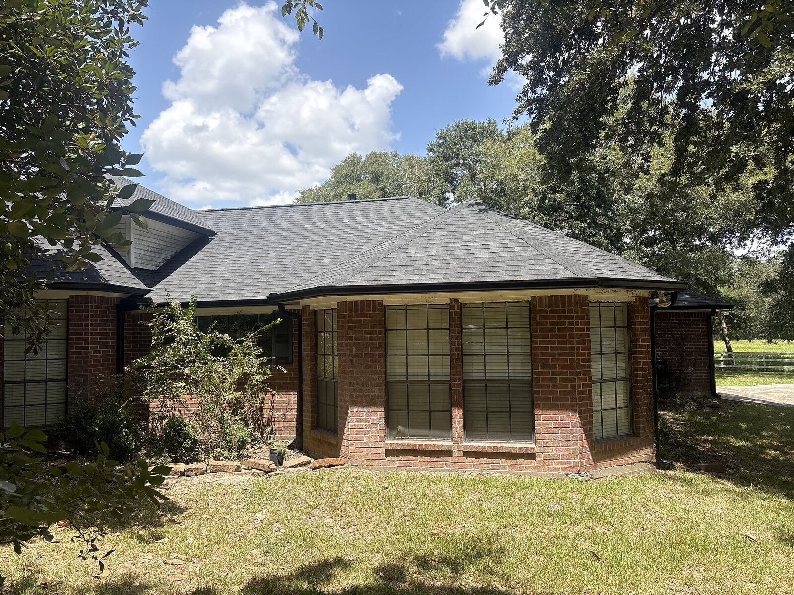 Home serviced for gutter cleaning - front exterior